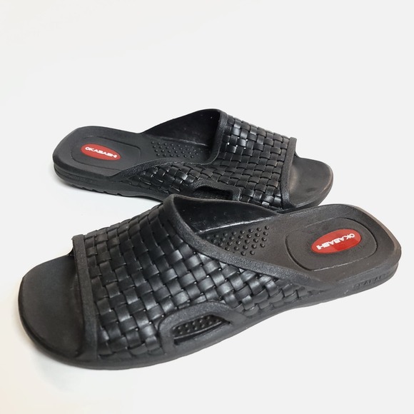 Okabashi Other - Okabashi Sandals Torino Size Xl Men’s Black Slides Shoe Summer